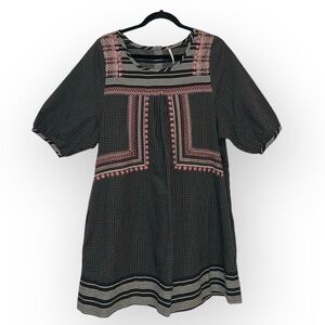 Free People boho Embroidered Tunic Dress with pockets  size Small